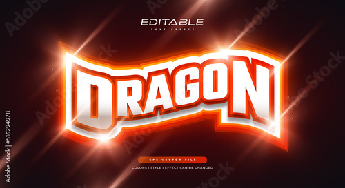 Dragon E-sport Text Effect. Editable Text Effect in E-sport Style