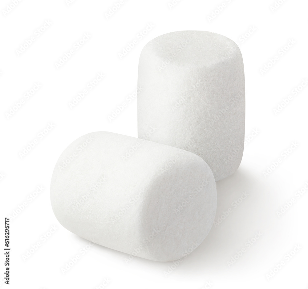 Two tasty marshmallows, isolated on white background Two tasty marshmallows, isolated on white background