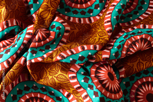 traditional Shweshwe South African Fabric photo