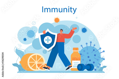 Immunologist. Doctor in medical protective suit studying