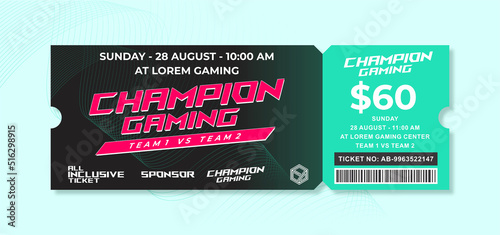 Esport Gaming Tickets