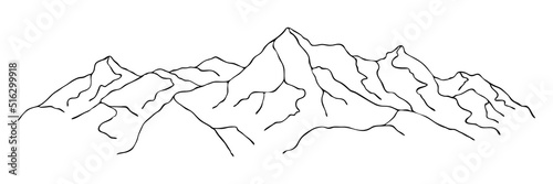 Mountain ranges, vector background, minimalism