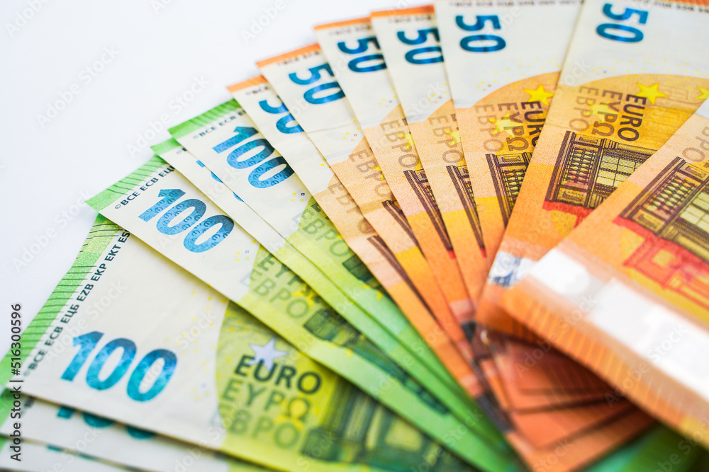 Background from paper money. Euro banknotes. Cash Background from paper money. Euro banknotes. Cash