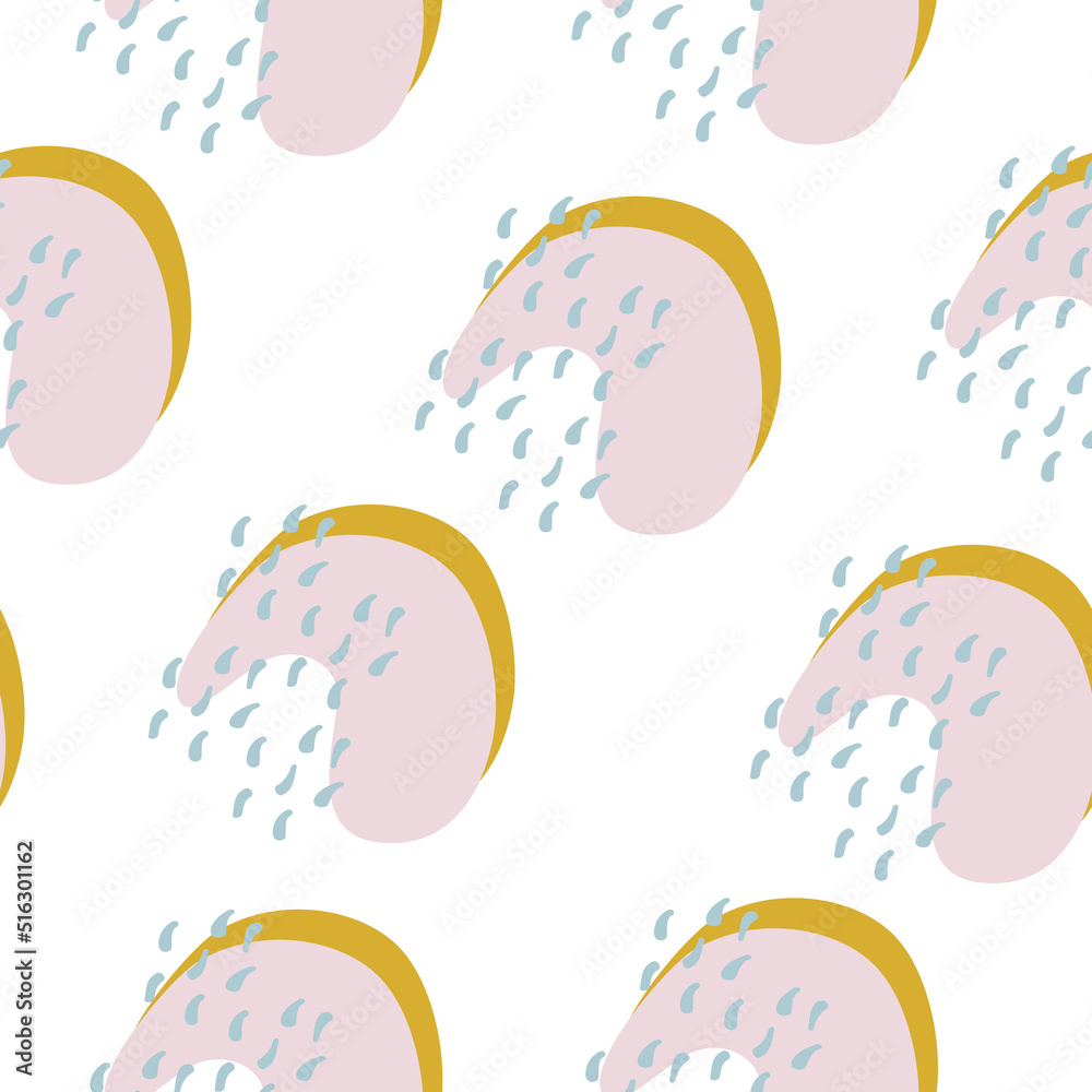 Abstract pattern with spots and dots in doodle style. Modern wallpaper, print for fabric.
