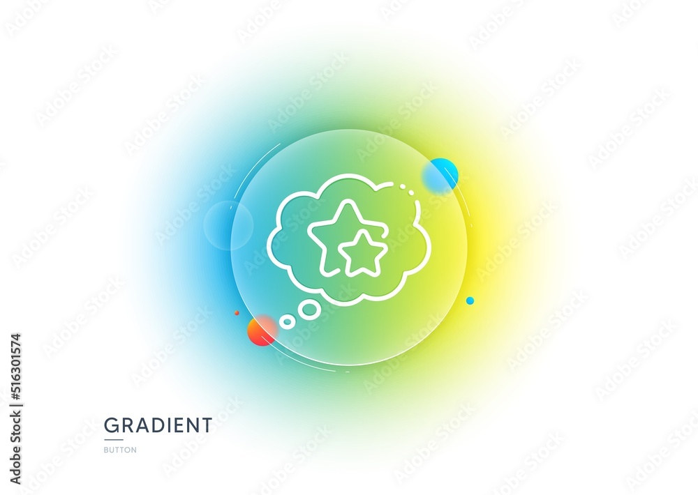 Ranking stars speech bubble line icon. Gradient blur button with glassmorphism. Star rating sign. Best rank symbol. Transparent glass design. Ranking stars line icon. Vector Ranking stars speech bubble line icon. Gradient blur button with glassmorphism. Star rating sign. Best rank symbol. Transparent glass design. Ranking stars line icon. Vector