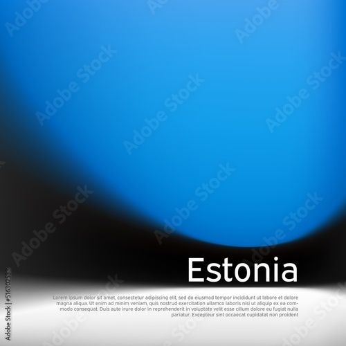 Eestonia flag background. Blurred pattern in the colors of the estonian flag, business booklet. National banner, poster of estonia. State patriotic cover, flyer. Vector tricolor design