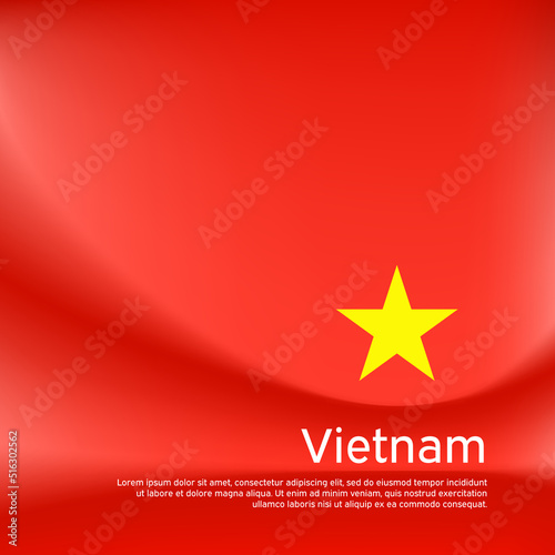 Vietnam flag background. Blurred pattern in the colors of the vietnamese flag, business booklet. National banner, poster of vietnam. State patriotic cover, flyer. Vector, template design