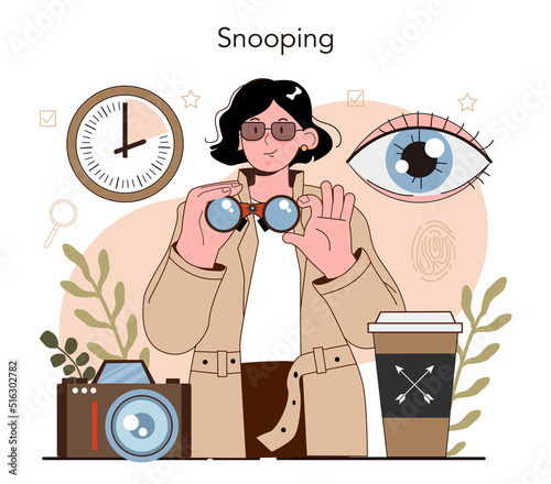 Professional detective concept. Agent investigating a crime place