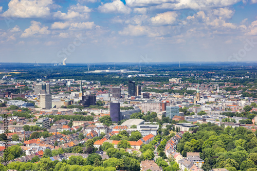Aerial view of the historic city center of Dortmund, Germany photo