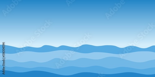 Blue sea waves pattern