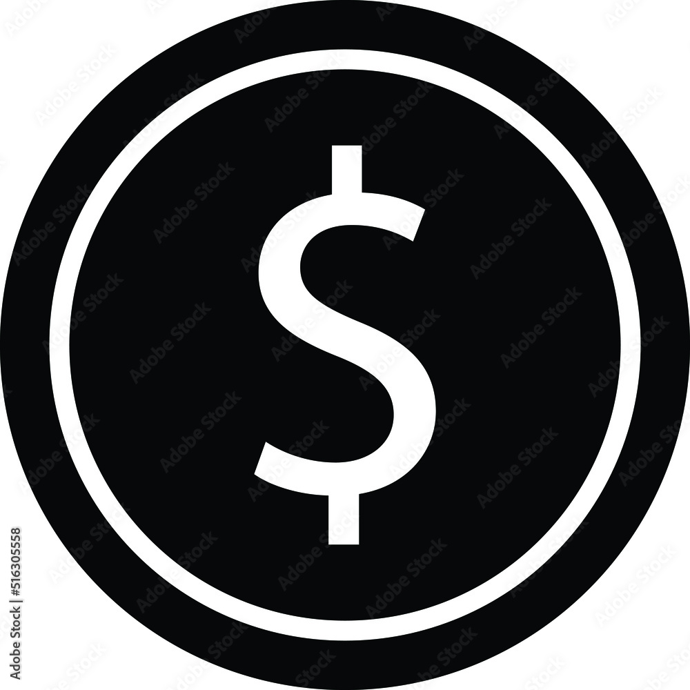 Dollar icon or coin icon vector illustration Dollar icon or coin icon vector illustration