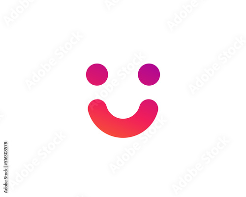 Letter U with smile logo icon design template elements