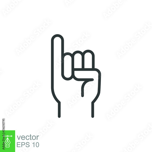 Promise line icon. Simple outline style. Finger, gesture, little, communication concept. Black and white symbol. Vector illustration isolated on white background. EPS 10