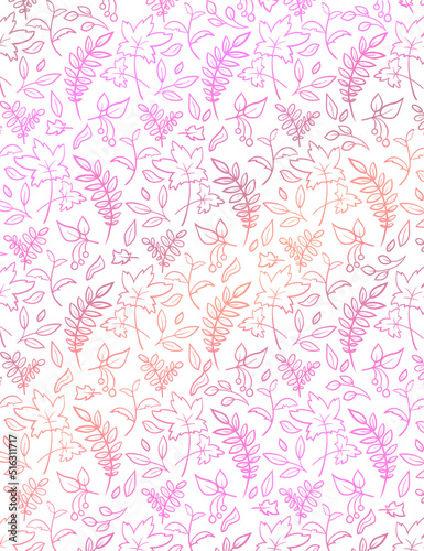 seamless pattern with leaves