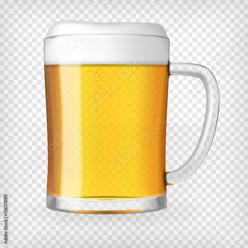 Realistic Mug with Beer