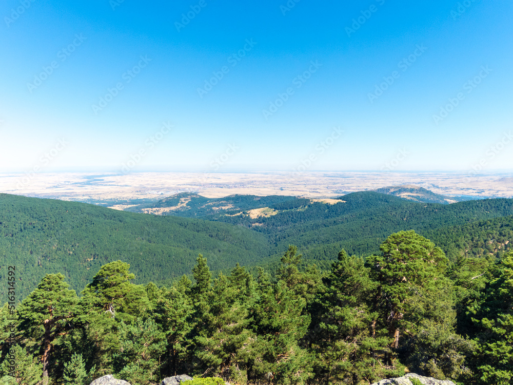 Views from the mountains of the Sierra de Guadarrama.