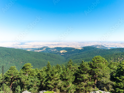 Views from the mountains of the Sierra de Guadarrama.