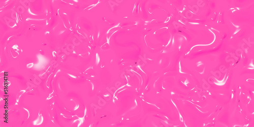 abstract texture of glass surface of pink. Glossy surface of water. Texture of liquid molten gold. Horizontal image. Banner for insertion into site. Place for text cope space. 3D image. 3D rendering.