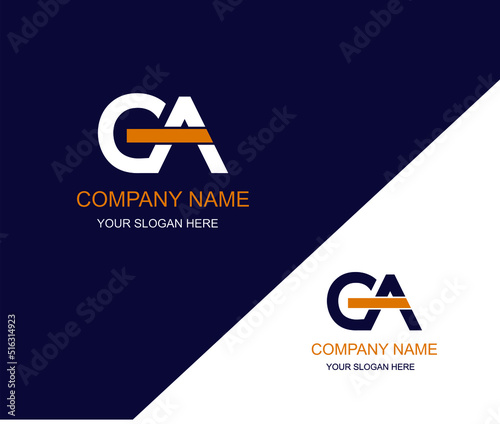 CA Logo design. CA letters symbol