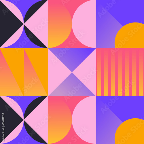 Geometry minimalistic artwork poster with simple shape and figure. Abstract vector pattern design in Scandinavian style for web banner, business presentation, branding package, fabric print, wallpaper