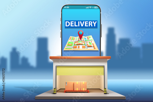 Phone app delivery. Deliver...