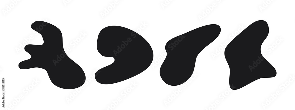 Black liquid blob shapes Black liquid blob shapes