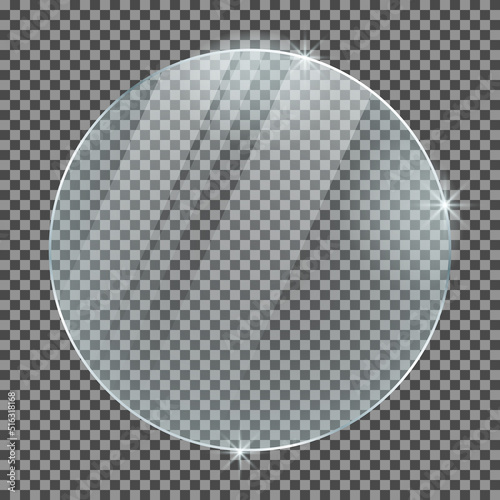 Glass plate isolated on a transparent background photo