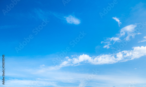 Beautiful blue sky and clouds with daylight natural background. The vast blue sky and clouds sky.