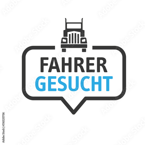 Fahrer gesucht - Vector Illustration deutscher Taxt