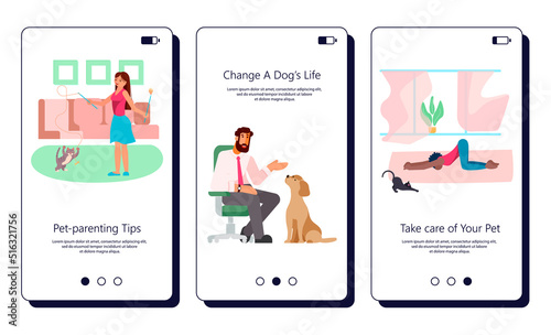 Different situation of owners with their domestic animals