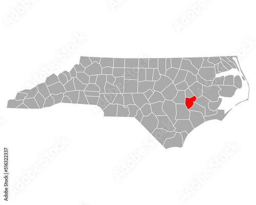 Karte von Lenoir in North Carolina photo
