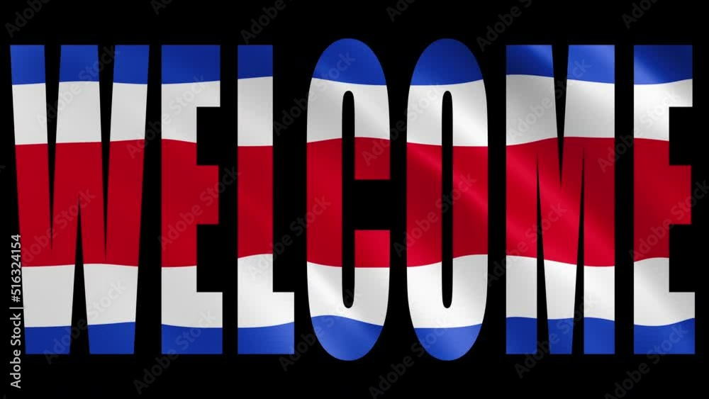 Welcome Sign silhouette with Thai flag waving in the wind. seamless loopable animation. Welcome Sign silhouette with Thai flag waving in the wind. seamless loopable animation.