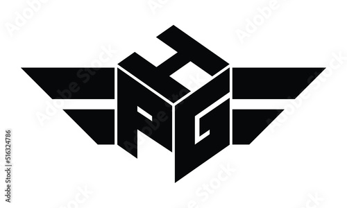 HPG three letter gaming logo in polygon cube shape logo design vector template. wordmark logo | emblem logo | monogram logo | initial letter logo | sports logo | minimalist logo | typography logo | photo