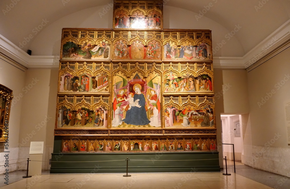 MADRID, SPAIN, JULY 11, 2022 Interior of the Museum de Prado. The