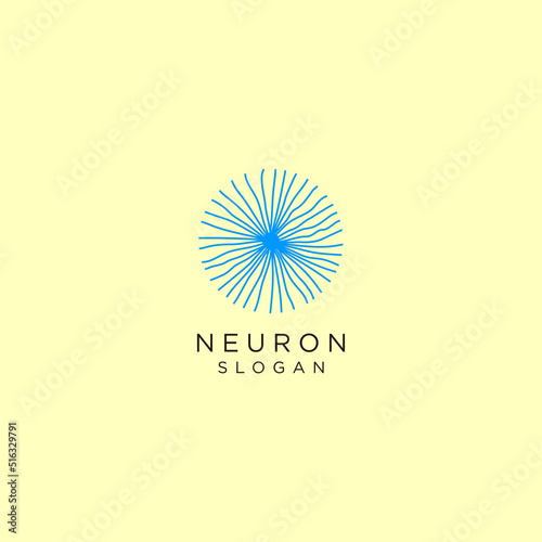 Neuron logo design icon vector