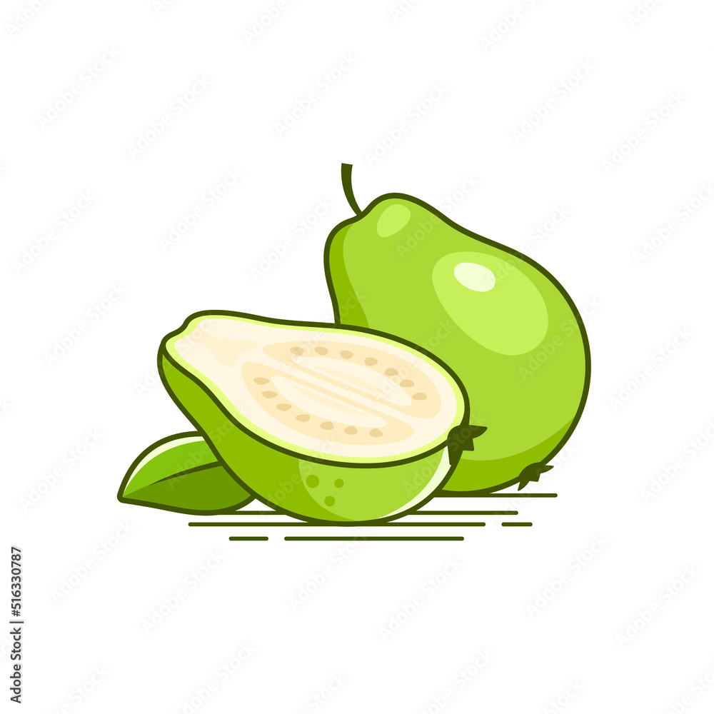 Vector Illustration of Guava Fruit Icon Stock Vector | Adobe Stock