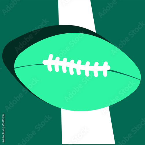 Rugby ball on the field  photo
