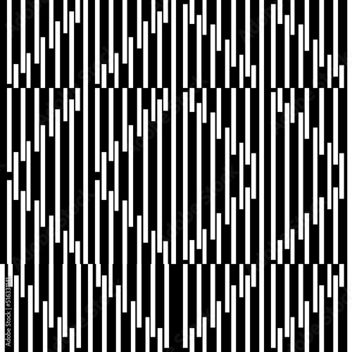 Square shape in black and white color form a pattern to be striped,fashion art design