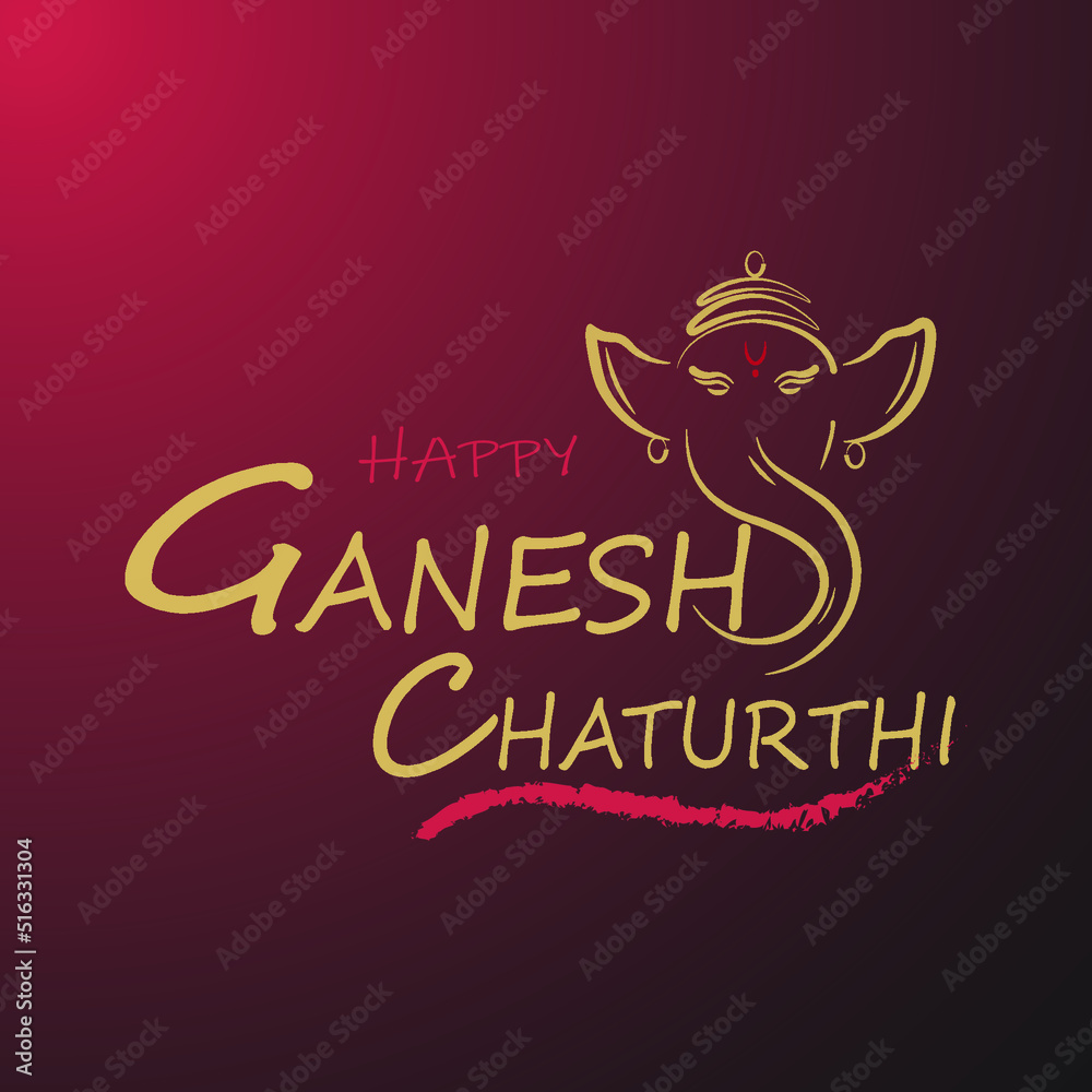 happy ganesh chaturthi festival background vector