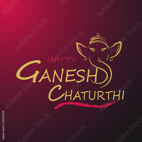 happy ganesh chaturthi festival background vector