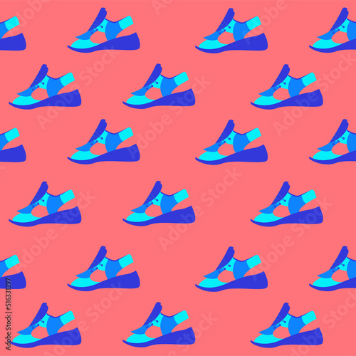 Sneakers seamless pattern
