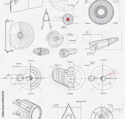 technical drawing of technology