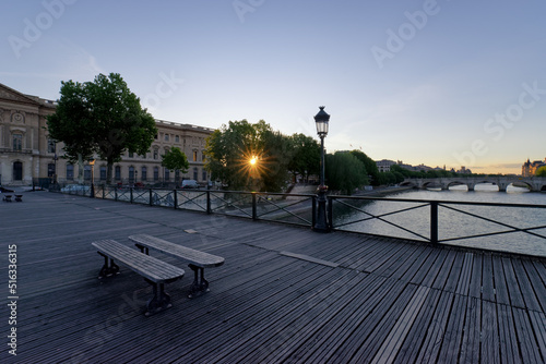 Pont Des Arts bridge in Paris city