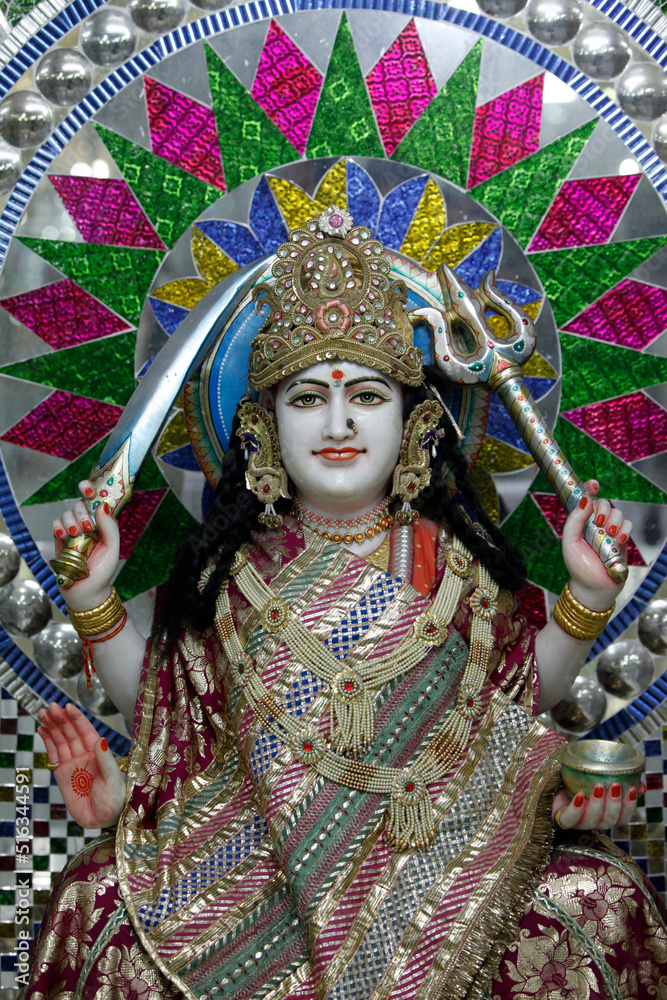 Durga statue in a Hardwar temple