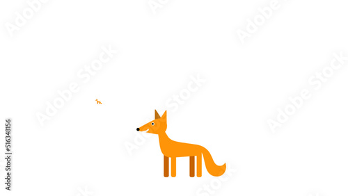 Vector illustrated fox ready to animate