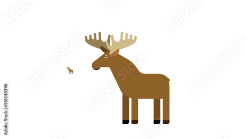 vector illustrated moose ready to animate