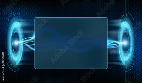 Futuristic screen frame. Modern digital background