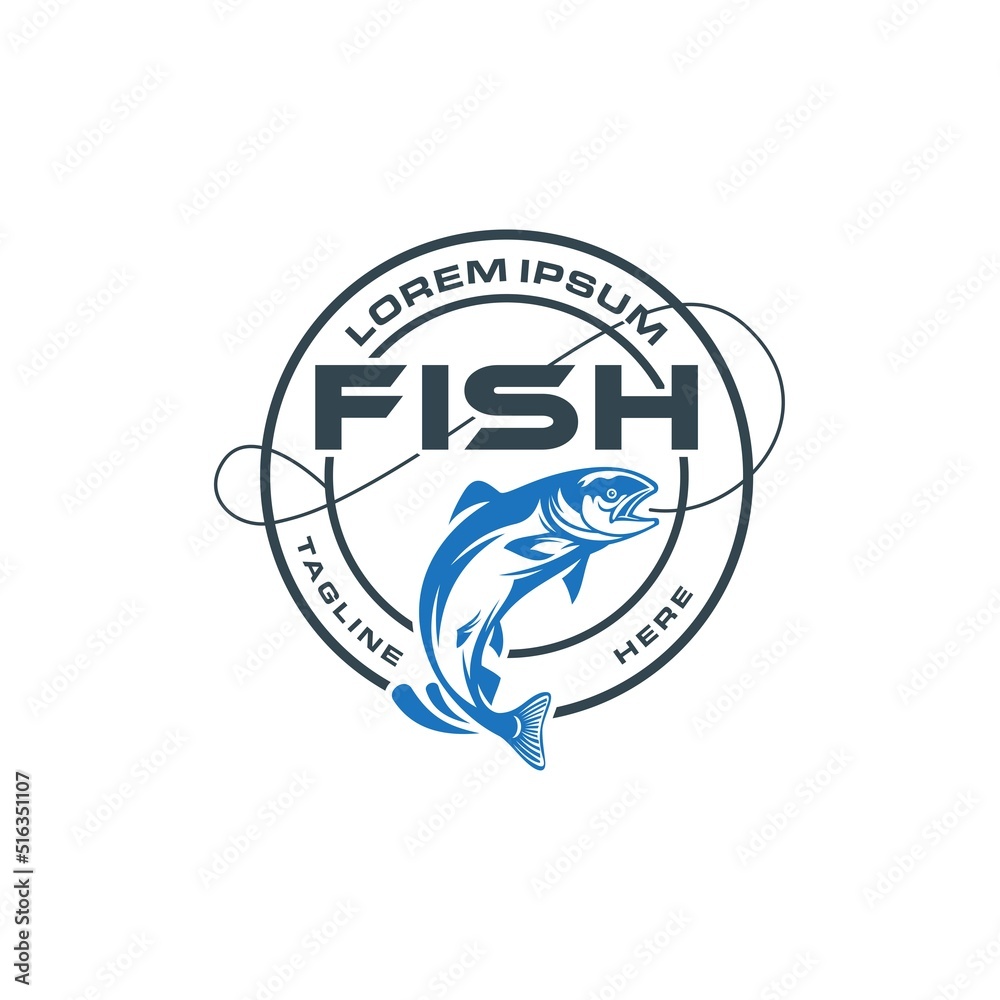 Fishing logo vector design templates Fishing logo vector design templates