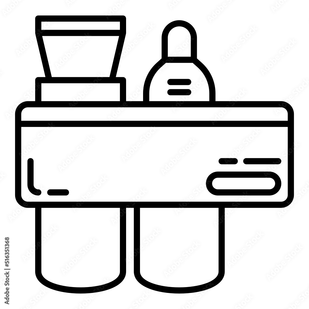 Obraz premium bathroom organizer icon on transparent background