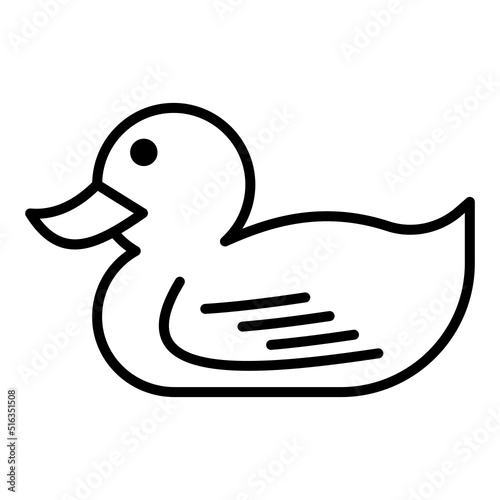 stuffed duck icon on transparent background